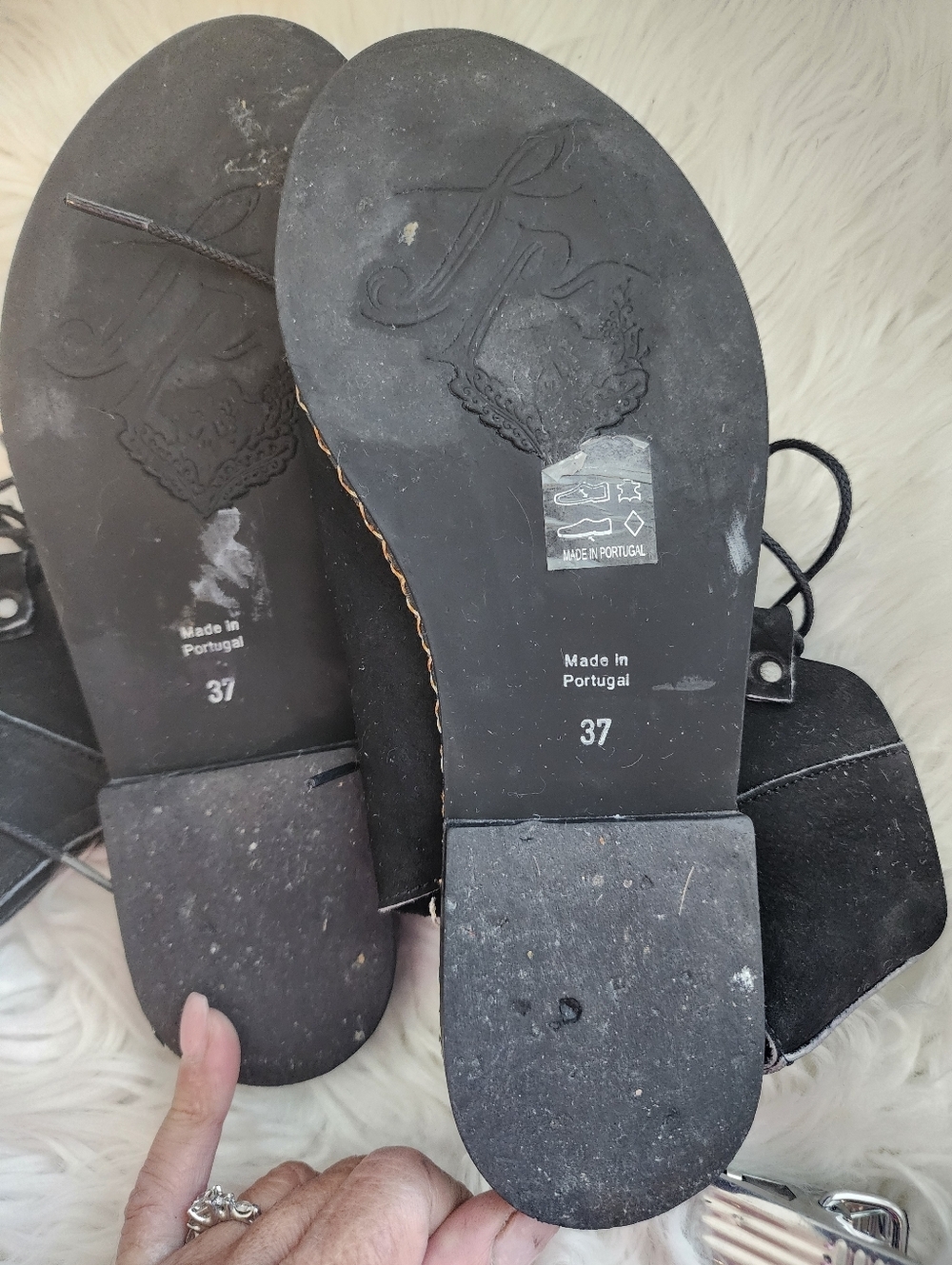 Free People Edgewater Lace Up Sandal size 6.5 MSRP: $168 Black Leather - Picture 12 of 15